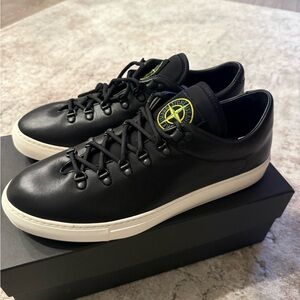 Stone Island Black and White Men's Sneakers